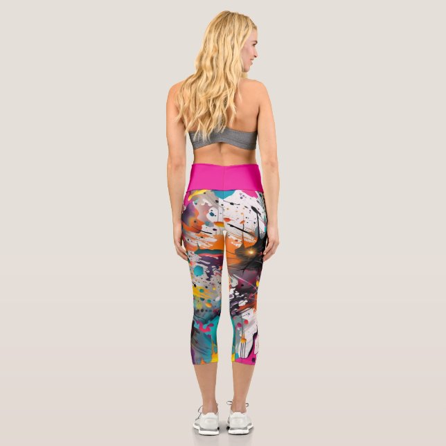 Leggings Capri Vivid Chaos Splash Graffiti (Reverso)
