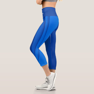 Leggings Capri Wave azul suave de lujo