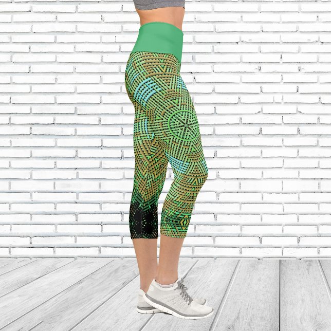 Leggings Capri Weave Mandala Green y Naranja (Subido por el creador)