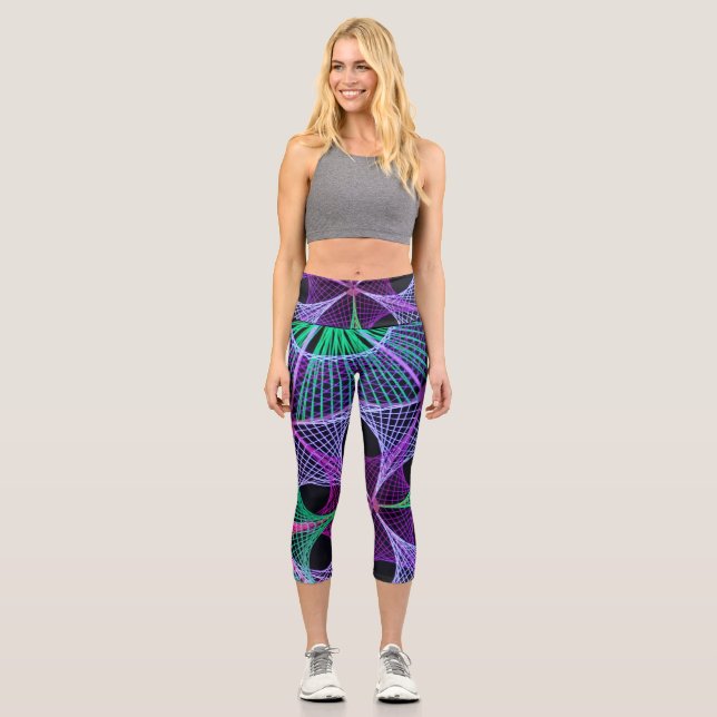 Leggings Capri web de flores (Anverso)