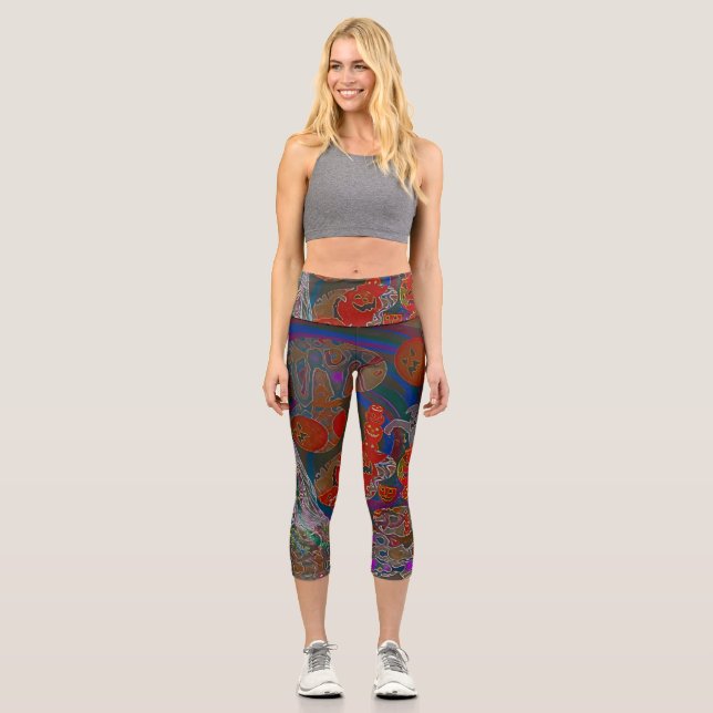 Leggings Capri Whimsical Halloween Dreams (Anverso)