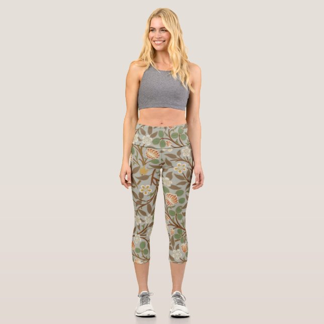 Leggings Capri William Morris Clover Flor Botánica (Anverso)