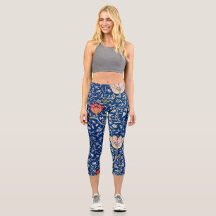 Leggings Capri William Morris Medway Blue Floral