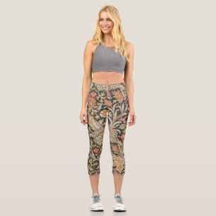Leggings Capri William Morris Trent Garden Flower Classic Botanic