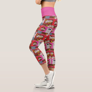 Leggings Capri Willy Wonka Candy Pattern