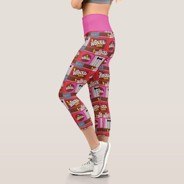 Leggings Capri Willy Wonka Candy Pattern (Izquierda)