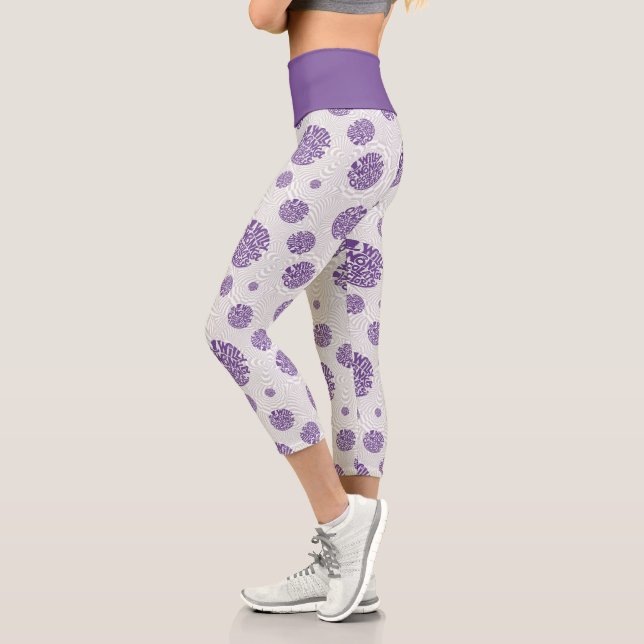 Leggings Capri Willy Wonka Logo Psychedelic Graphic (Izquierda)