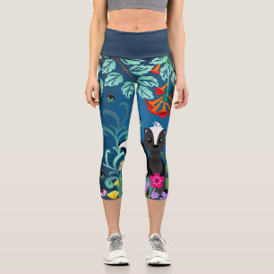 Leggings Capri Woodland Skunk