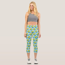 Leggings Capri Yin-Yang Earth Tye