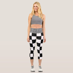 Leggings Capri Yoga de ajedrez