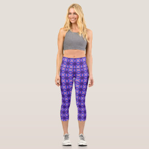LEGGINGS CAPRI YOGA GEOMÉTRICA PURPLE