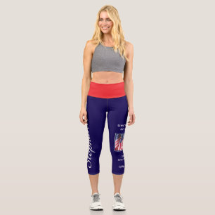 Leggings Capri Yoga personalizado del 250º aniversario de los Est