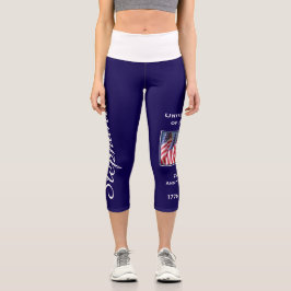 Leggings Capri Yoga personalizado del 250º aniversario de los Est