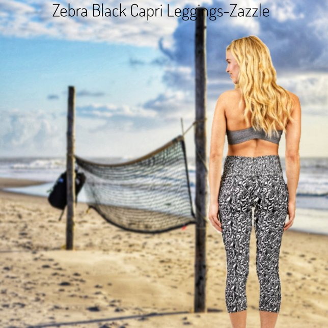 Leggings Capri Zebra Black (Subido por el creador)