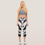 LEGGINGS CAPRI ZEBRA STRIPTS ABSTRACT<br><div class="desc">Diseño artístico de rayas de cebra creadas a partir de cebra.</div>