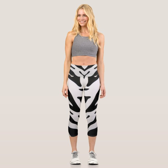LEGGINGS CAPRI ZEBRA STRIPTS ABSTRACT (Anverso)