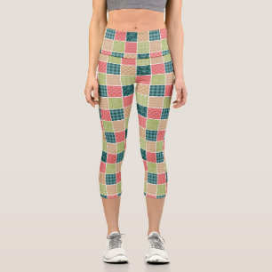 Leggings Capri Zigzag, Chevron, Gingham, Puertos Polka, Patchwork