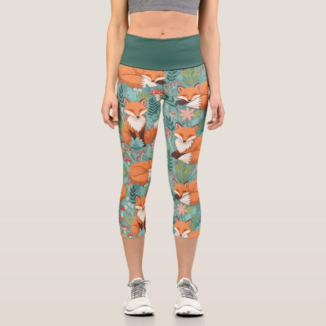 Leggings Capri Zorro del bosque (Anverso)