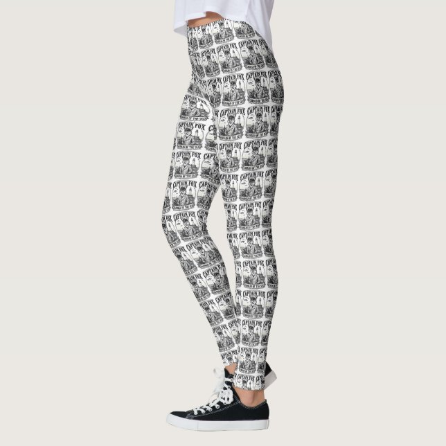 Leggings Captain Fox Guardian of Seas Nautical Design (Izquierda)