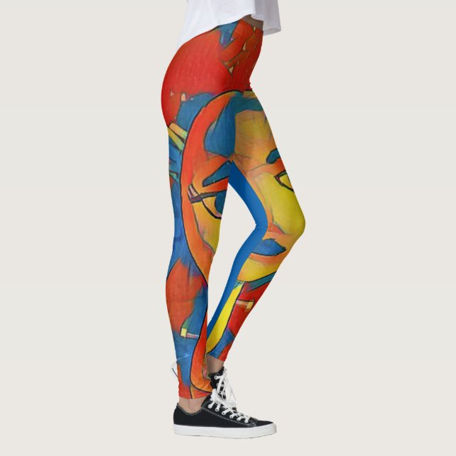 Leggings Cara contemporánea artística vibrante del maniquí (Derecha)