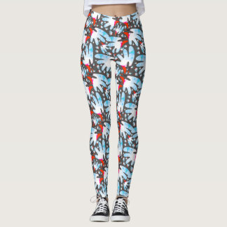 Leggings Cara de pájaro acuarela - Resumen vibrante y color