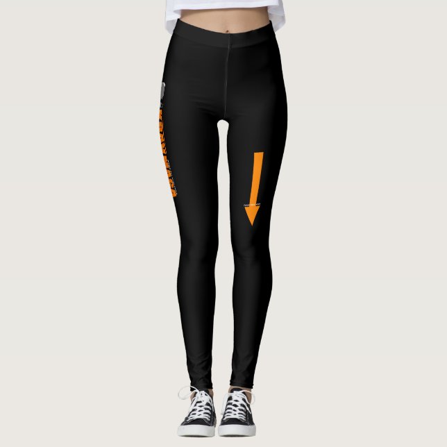 Leggings Cara del lugar de las polainas de Krav Maga AQUÍ (Anverso)