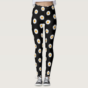 Leggings Cara del smiley de la flor de la margarita