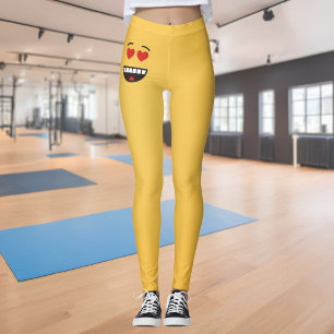 Leggings Cara sonriente con ojos en forma de corazón