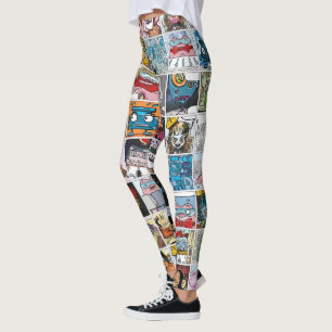Leggings Caracteres de cómic adornan las leyendas de patron