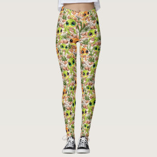 Leggings Caracteres de dibujos animados de Baby Geckos Cute