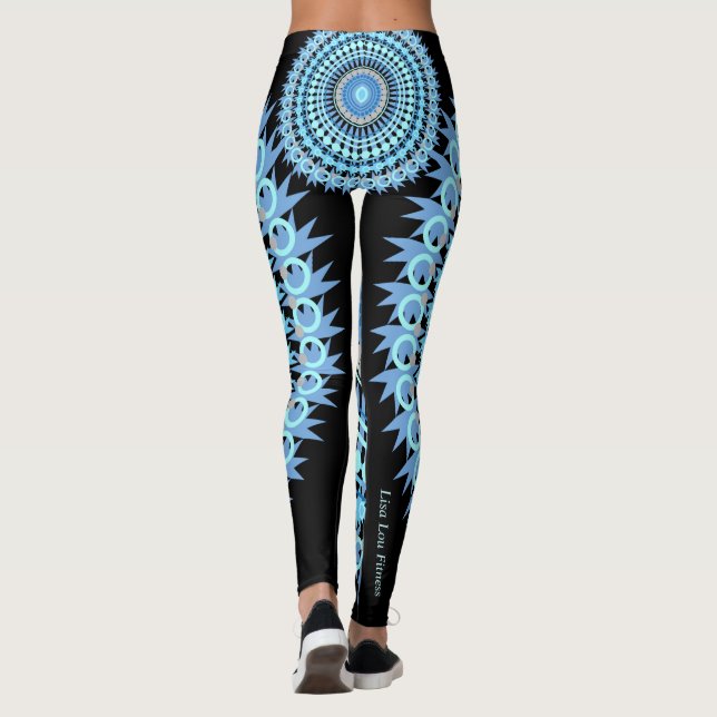 Leggings Caramelo del azul y del ojo morado (Reverso)