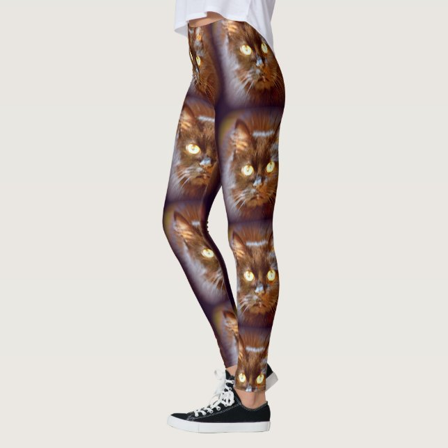 Leggings caras de gato negro (Izquierda)