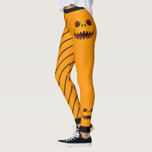 Leggings Caras y rayas de halloween delta