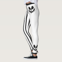 Leggings Caras y rayas de halloween delta