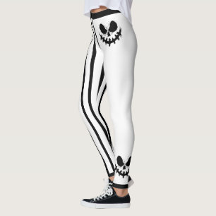Leggings Caras y rayas de halloween delta