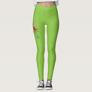 Leggings Cardenal Rojo sobre la rama desnuda de los Navidad
