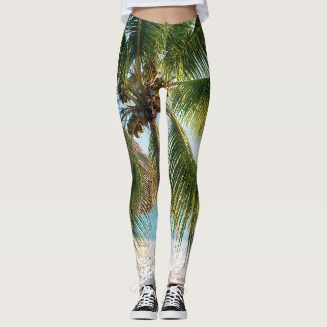 Leggings Caribbean Beach Blis #1 #wall #art (Anverso)