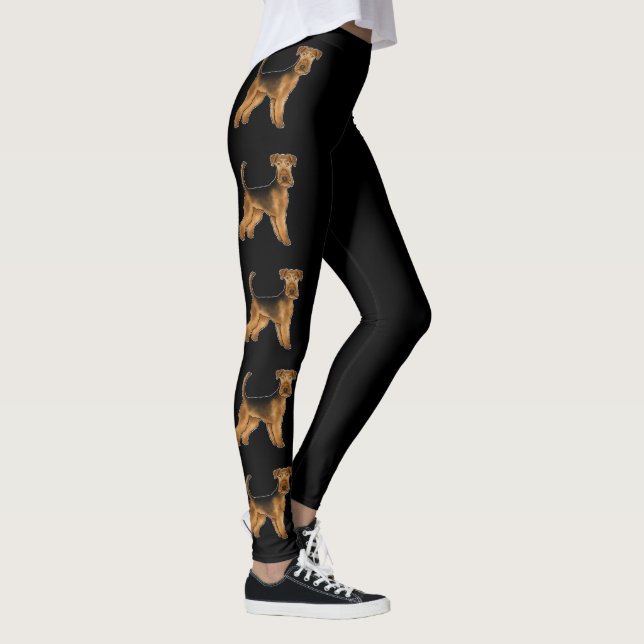 Leggings Caricatura de Airedale Terrier Perro Bingley Terri (Derecha)