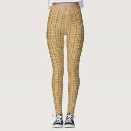 Leggings Carmel Burgundy Plaid Classic Pattern