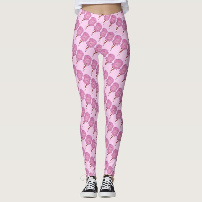 Leggings Carnaval de azúcar con espuma de algodón rosa (Anverso)