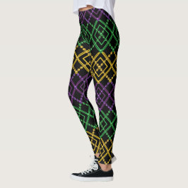 Leggings Carnaval de cadenas geométricas de cuentas Mardi G