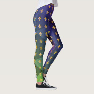 Leggings Carnaval de Mardi Gras, Harlequin de Lis