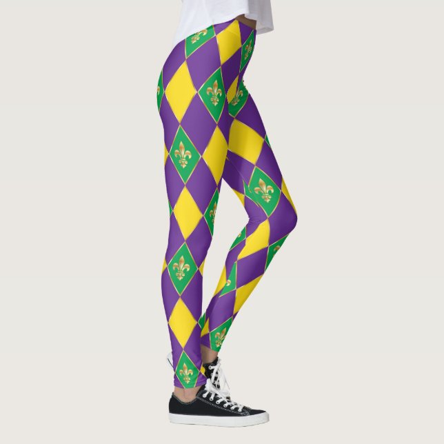 Leggings Carnaval de Mardi Gras, Harlequin de Lis (Derecha)