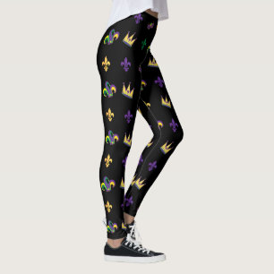 Leggings Carnaval de Mardi Gras, Harlequin de Lis
