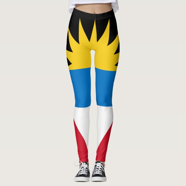 Leggings Carnaval del Caribe de Antigua Bandera Antigua Bar (Anverso)