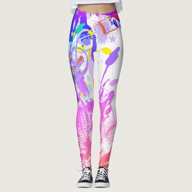 Leggings Carnival Mud Madness & Musical Notes (Anverso)