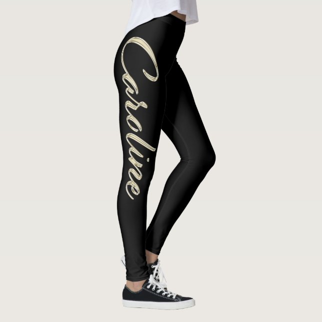 Leggings Caroline white gold Handwriting Hose (Derecha)