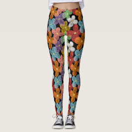 Leggings Carpeta de bolsillo de margaritas de tiza
