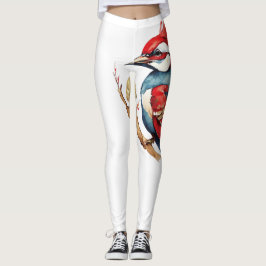 Leggings Carpintero rojo y azul