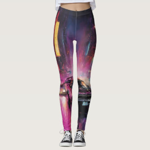 Leggings Carreras callejera nocturna en la vibrante ciudad